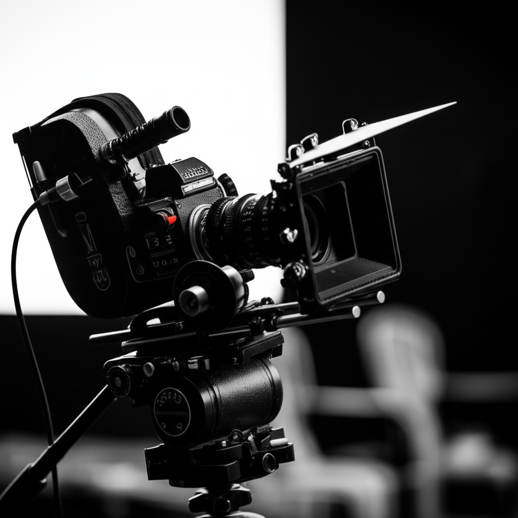 An artistic shot of a film set, symbolizing a major talent placement in Hollywood.