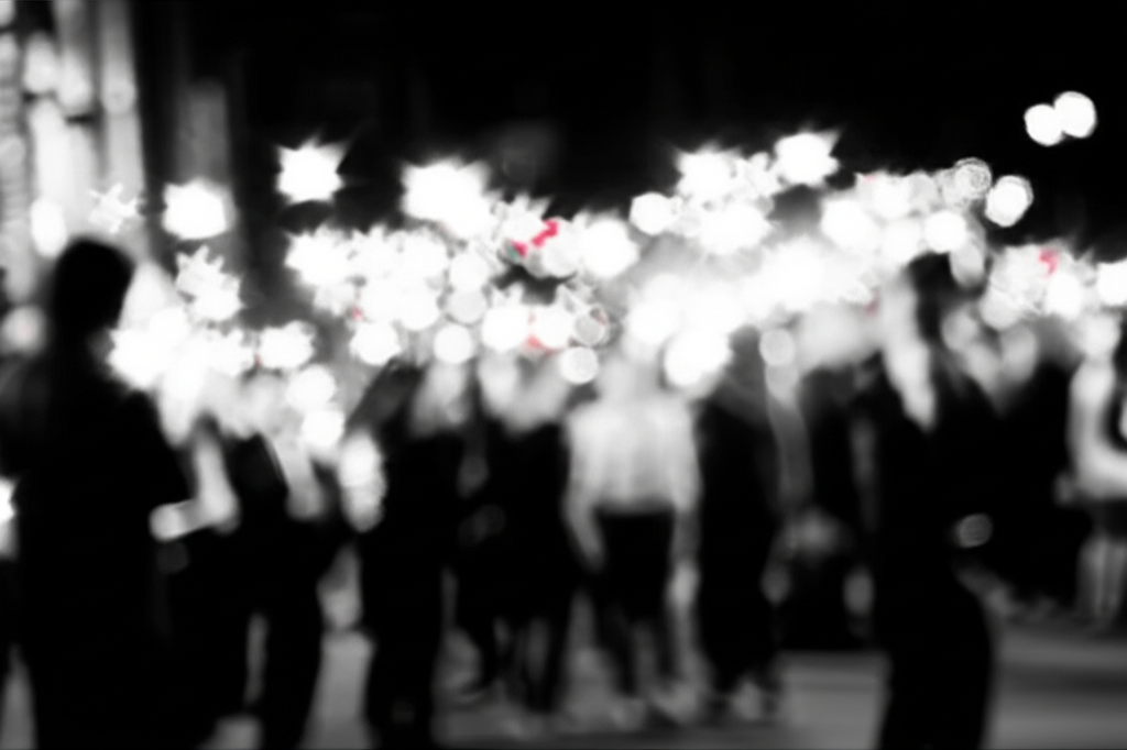 The flash of cameras at a red carpet event.